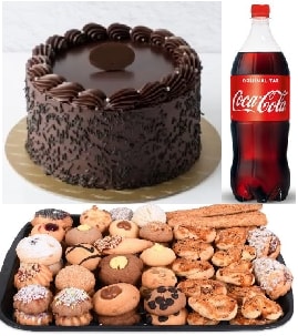 Lezzet Şöleni: Çikolatalı Pasta 1 Kg Kuru Pasta ve Soğuk Kola